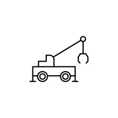 carry crane icon. Element of construction machine icon for mobile concept and web apps. Thin line carry crane icon can be used for web and mobile