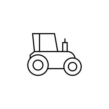 farming tractor icon. Element of construction machine icon for mobile concept and web apps. Thin line farming tractor icon can be used for web and mobile