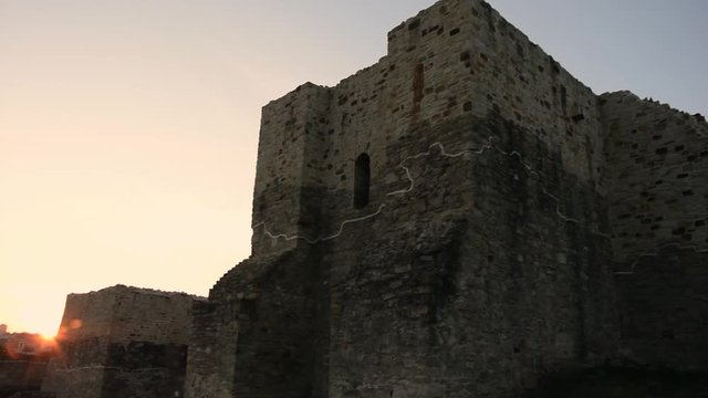Interior footage of old fortress from Romania