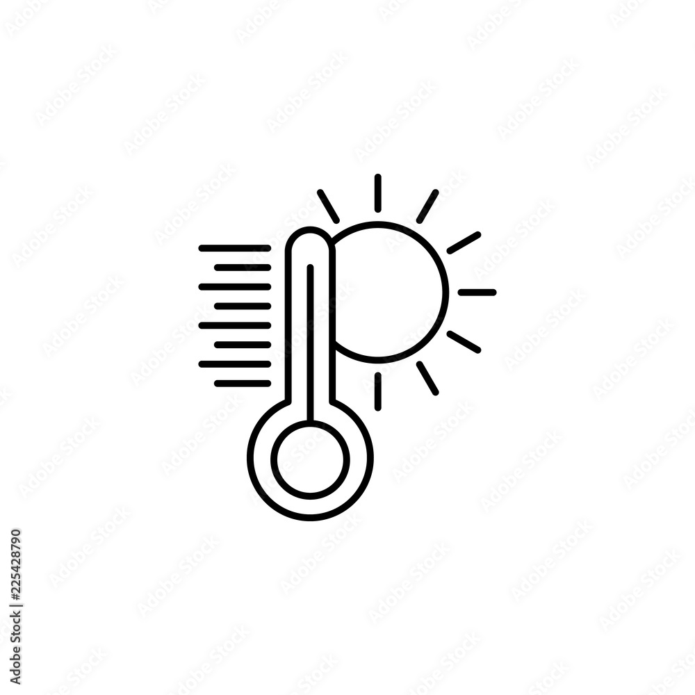 Poster digital thermometer, fever scale icon. element of temperature control equipment for mobile concept a