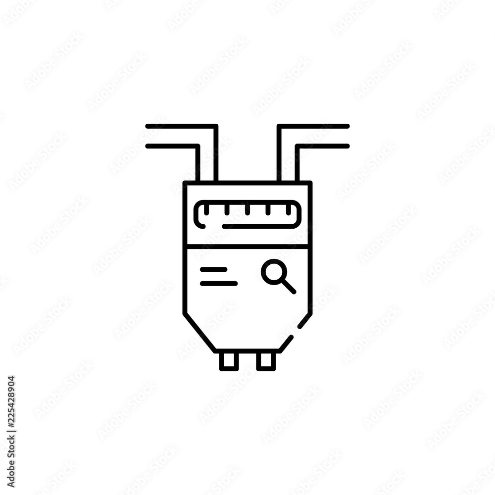 Poster electrical meter icon. element of temperature control equipment for mobile concept and web apps illu