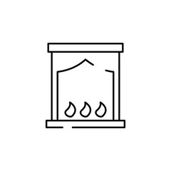 furnace, heater stove icon. Element of temperature control equipment for mobile concept and web apps illustration. Thin line icon for website design and development