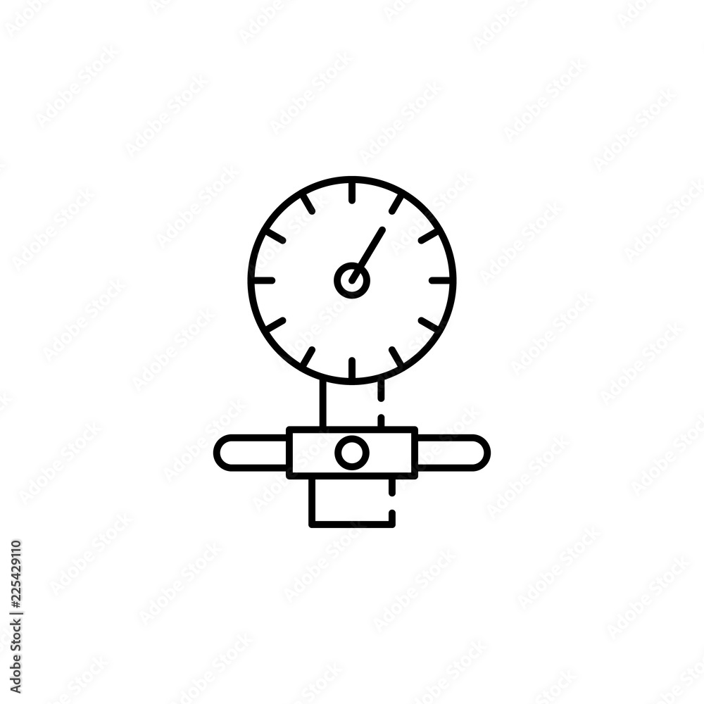 Poster manometer, odometer icon. element of temperature control equipment for mobile concept and web apps i