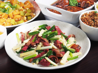 Duck meat and wildrice stir fried  