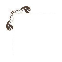 Vintage Corner elements. Swirls, filigree elements and ornate frames. Vector illustration. Design elements