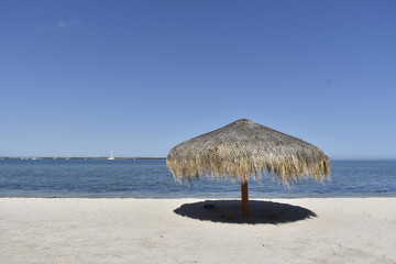 palapa en la playa