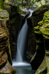 Robinson Falls - Long Exposure Waterfall - Wayne National Forest - Ohio - obrazy, fototapety, plakaty