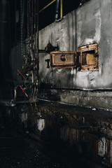 Fototapeta na wymiar Derelict Boiler - Abandoned Coal Power Station - New York