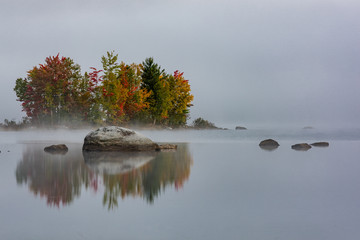 Sunrise at Chittenden Reservoir in Autumn - Green Mountains - Vermont