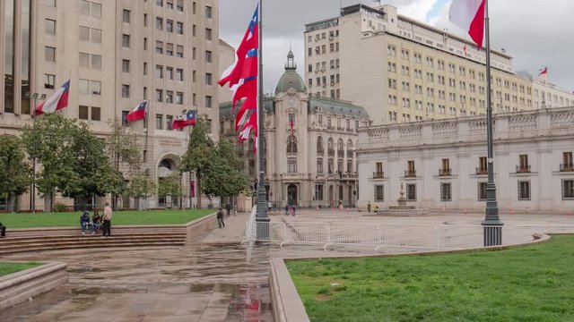 Hyperlapse Of The Intendencia De Santiago De Chile