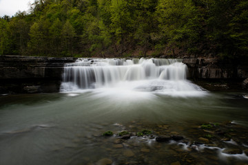 Long Exposure Waterfall - Lower Falls - Taughannock Falls State Park - New York