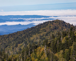 Scenics in the Great Smoky Mountains from Alum Cave trail to Mount Le Conte