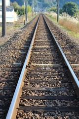 Fototapeta na wymiar Railroad tracks in Japan