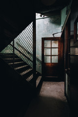 Vintage Staircase & Door - Abandoned Westborough State Hospital - Massachusetts