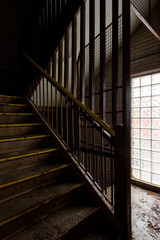 Vintage Staircase - Abandoned Cresson Prison & Sanatorium - Pennsylvania