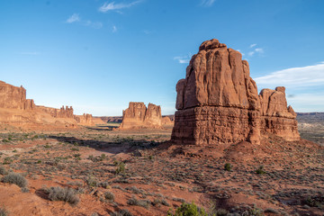 View of the Courthouse Towers from La Sal Mountains Viewpoint