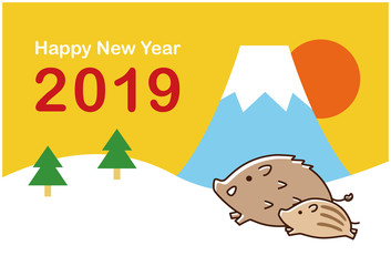 年賀状　2019年　亥