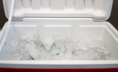 close up on ice inside cooler © nd700