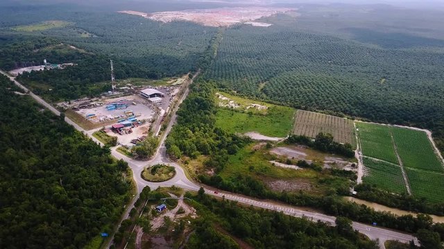 Aerial view of Johor Forest in Malaysia