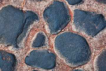Closeup of Stones in a Sandstone Wall