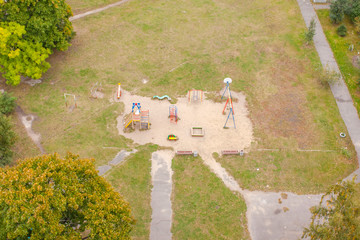 Obraz premium top view of the children's playground