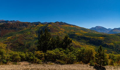 Fall Colors at the Dallas Divide Mountain Range in Ouray County Colorado