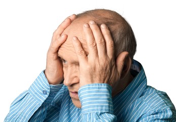 worried grandfather portrait