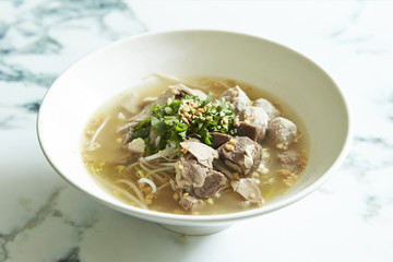 Rice noodle soup 