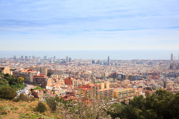 Obraz premium Barcelona, Spain. View overlooking the town