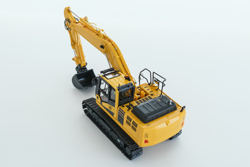 Excavator loader  on white background,Top view