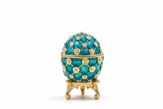 Faberge eggs. Decorative ceramic easter egg for jewellery.