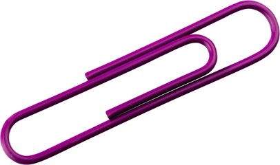 Purple Paper Clip - Isolated