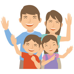 Family Laugh and happy