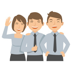 Office Workers Laugh and happy