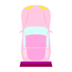 aerial view of a car