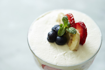 Fresh fruit yogurt 