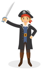 A young pirate with his sword