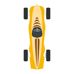 aerial view of a race car