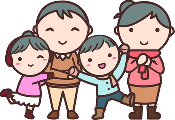  親子家族(父母息子娘)