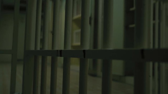 prison, prison cell bars and prison door, escape from prison, bank vault