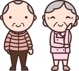  おじいちゃんおばあちゃん夫婦カップル