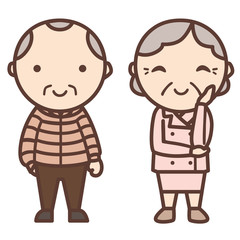  おじいちゃんおばあちゃん夫婦カップル