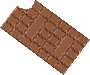 Bitten Chocolate Bar - Isolated
