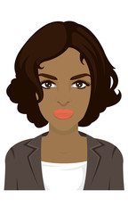 Beautiful short hair woman in vector