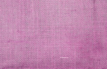 Abstract closeup pink hessian texture background, blank pink fiber pattern background