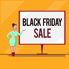 Handwriting text Black Friday Sale. Concept meaning Shopping Day Start of the Christmas Shopping Season.