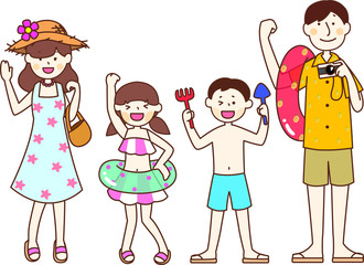  家族で祝日夏休みビーチリゾート旅行