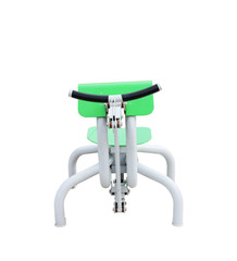 Fitness machine equipment isolated on white background with clipping path.
