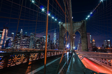 Fototapeta premium Brooklyn Bridge at night