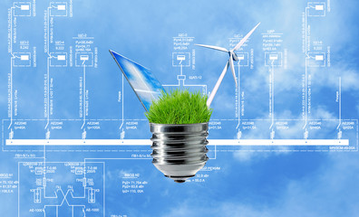creative green energy concept